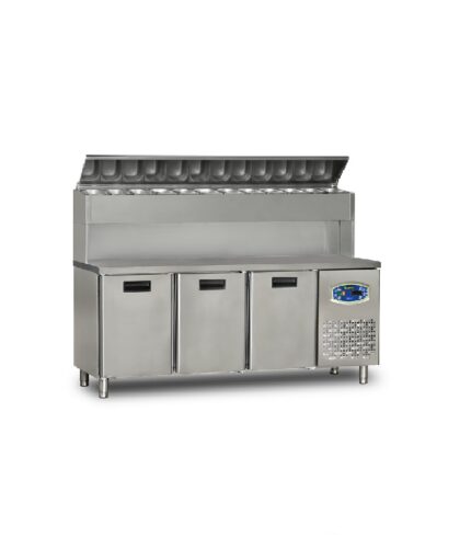 22TBF3S-PY70 3 Kapılı Tezgah Altı Yüksek Pizza Hazırlık Buzdolabı