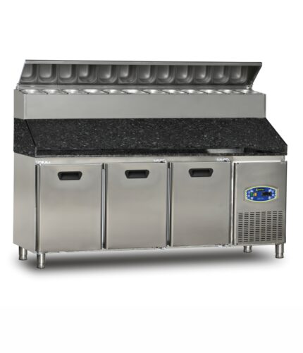 22TBF3S-PY70-GR Pizza Hazırlık Buzdolabı üç Kapılı