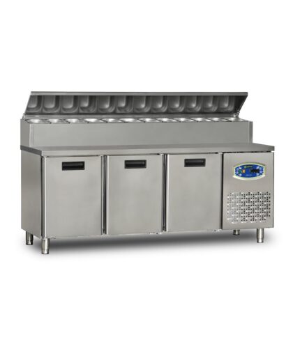 22TBF3S-PA70 3 Kapılı Tezgah Altı Kısa Pizza Hazırlık Buzdolabı