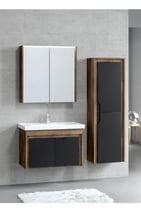 Cosmos 80 cm MDF Banyo Dolabı Takımı ve Boy Dolabı